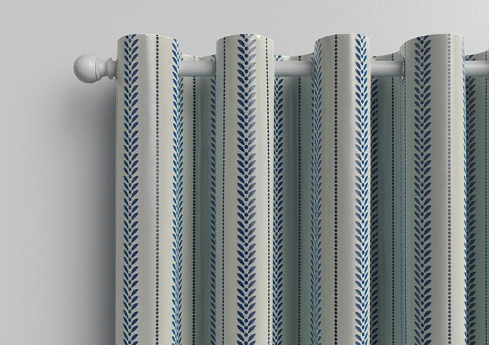 Laurel Stripe, Royal - Made to Measure Curtains - Image 12